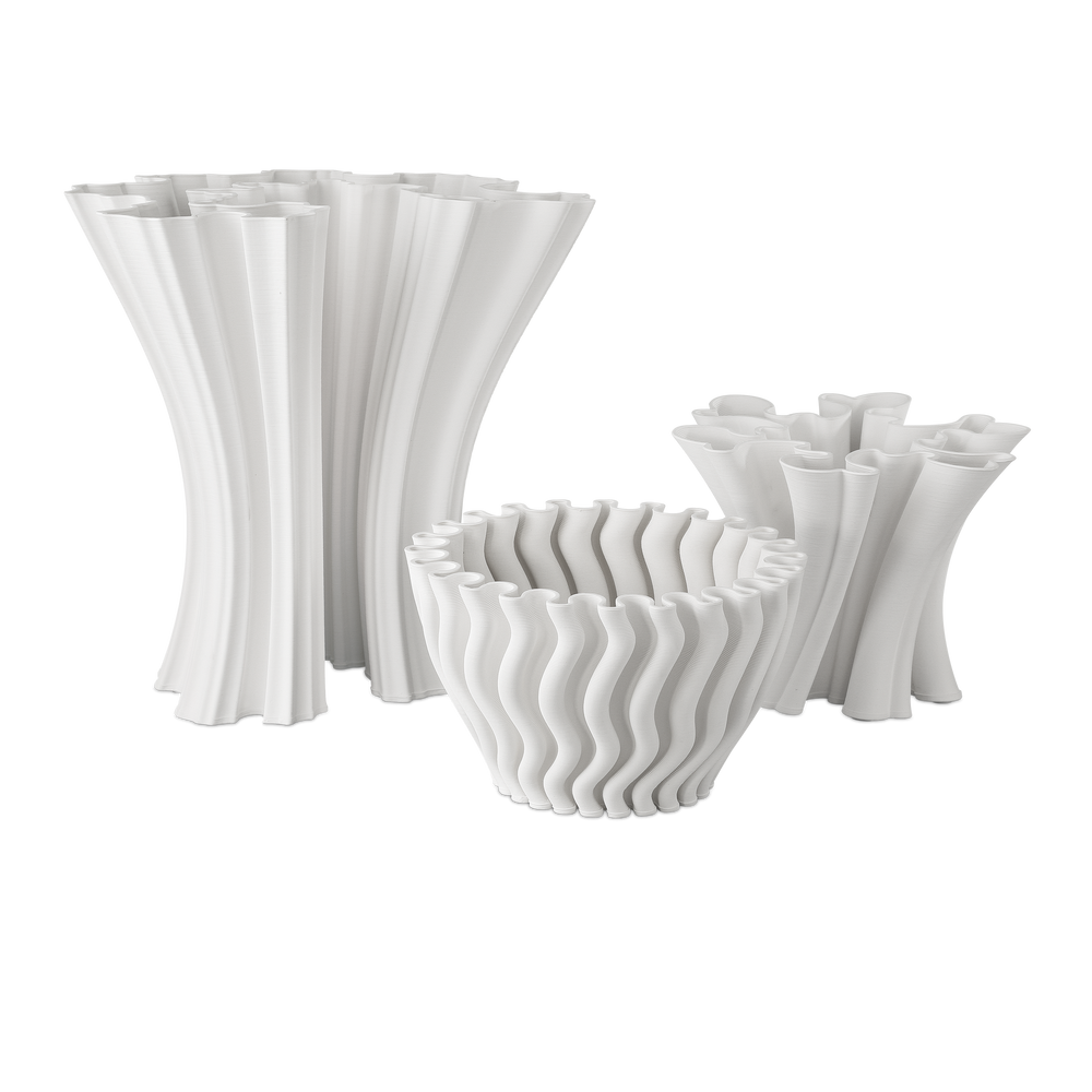 
                      
                        Godet Twist White Vase.
                      
                    