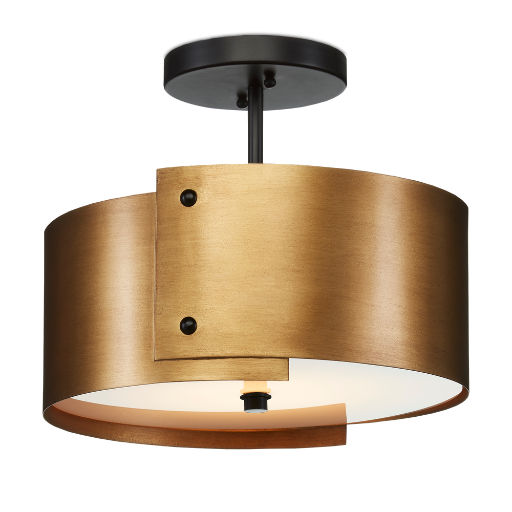 Ritsu Brass Semi-Flush Mount