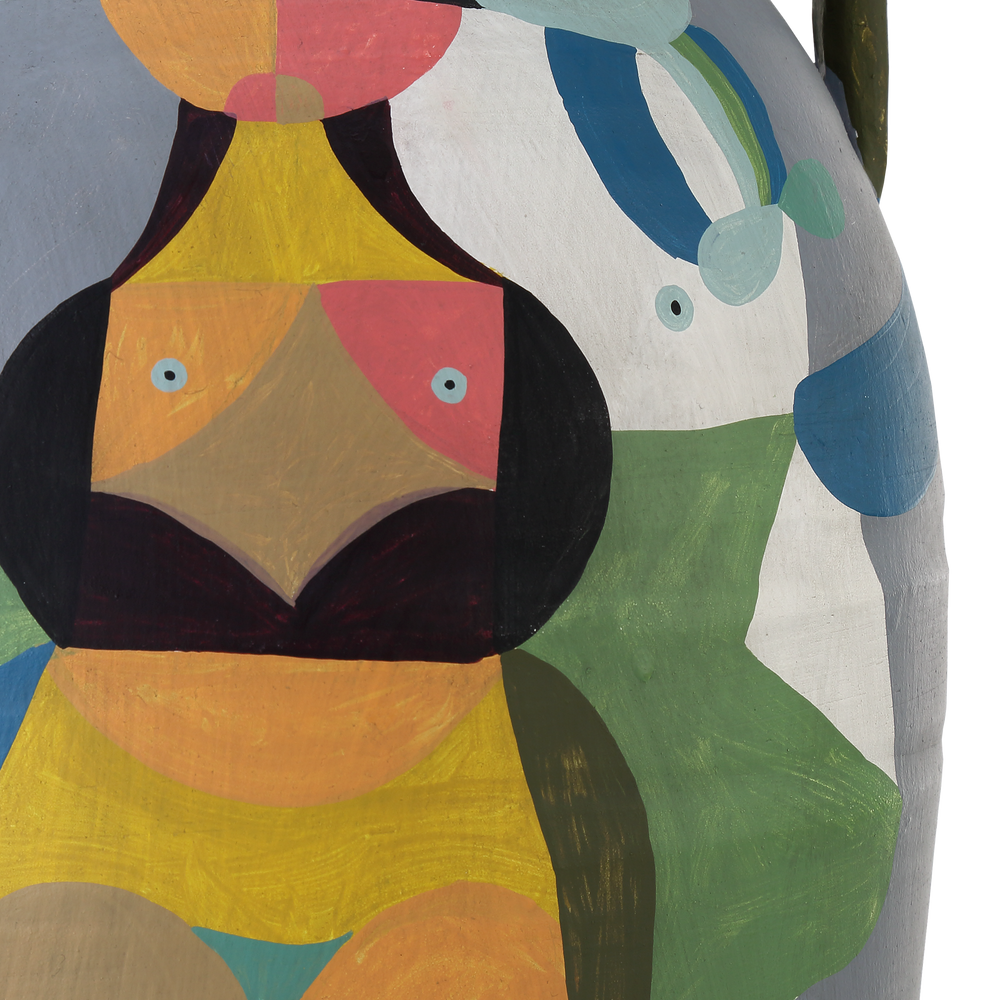 Amphora Large Multi-Colored Vase