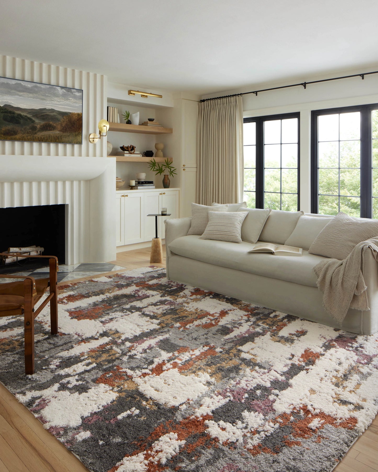 Loloi Levitt Shag Grey / Multi 9'-3" x 13' Area Rug