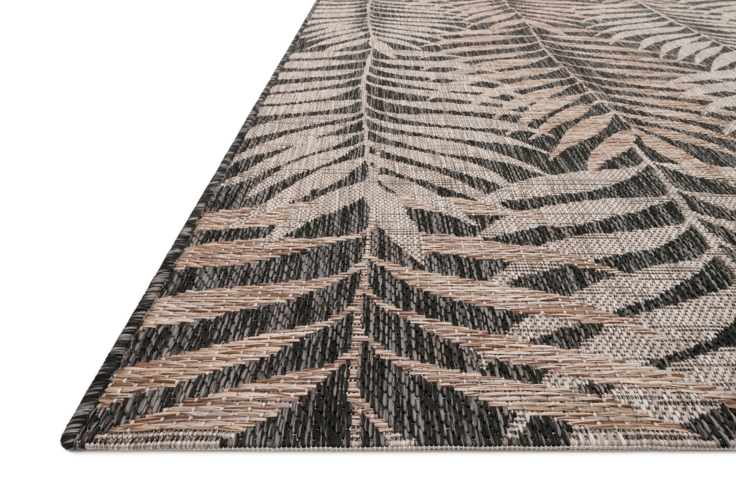 Loloi Isle Natural / Black 3'-11" x 5'-10" Accent Rug