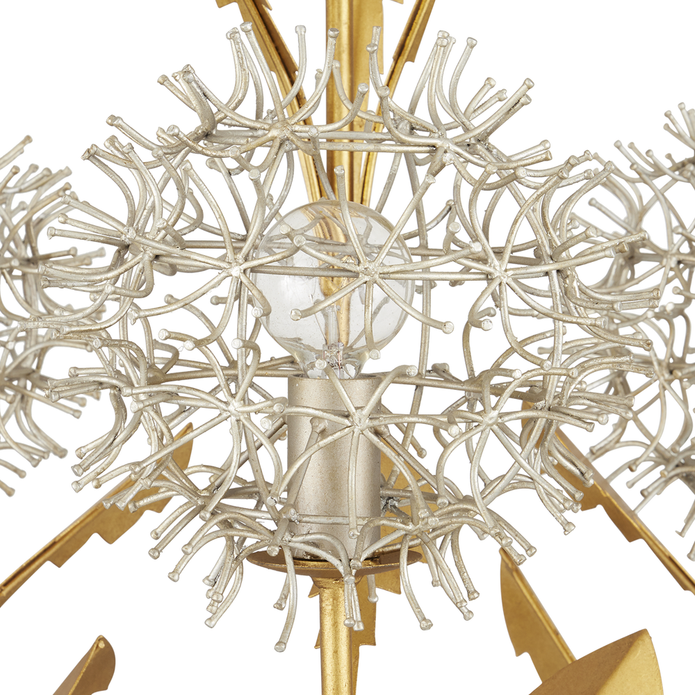Dandelion Silver & Gold Pendant.