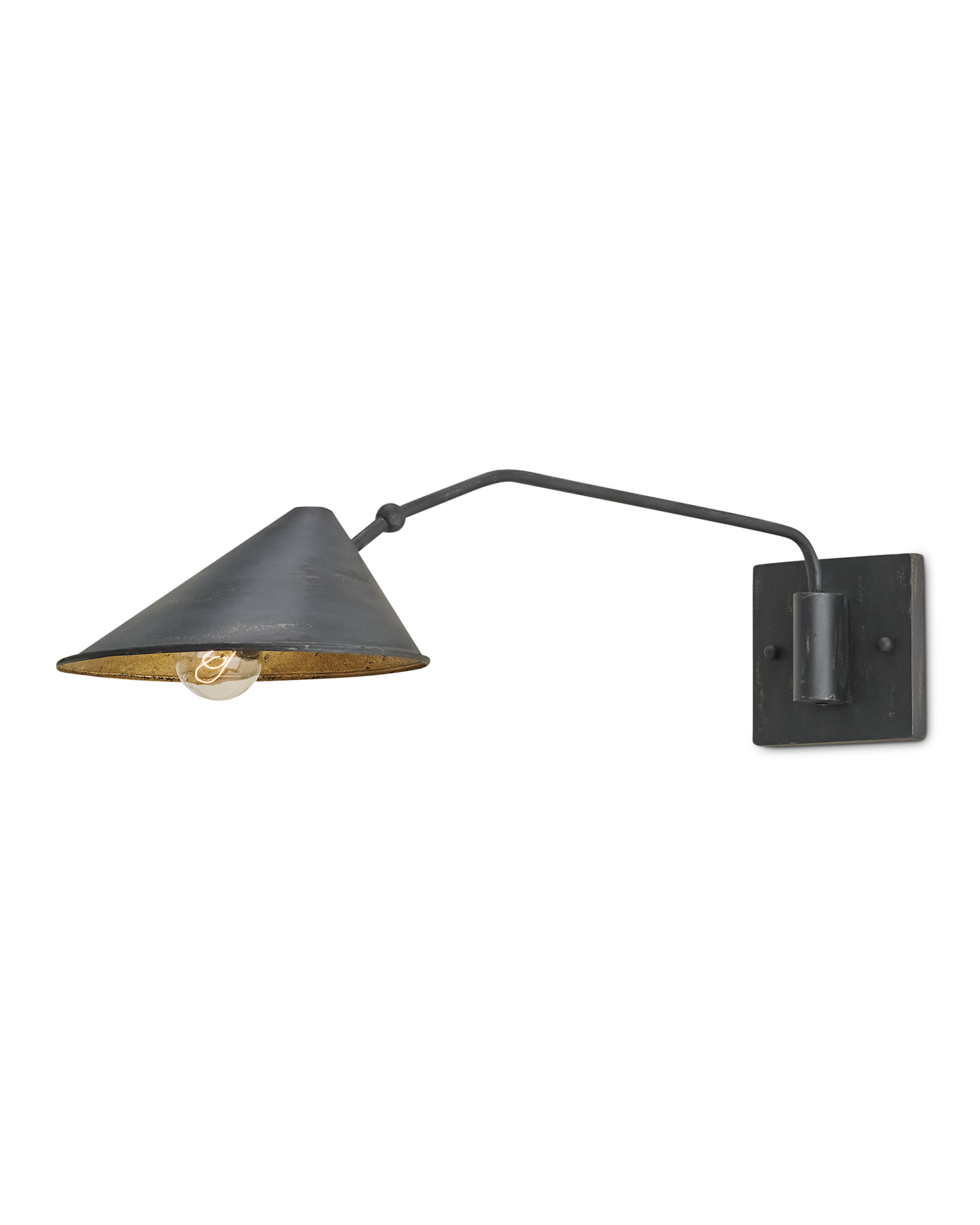 Serpa Black Double Swing-Arm Wall Sconce