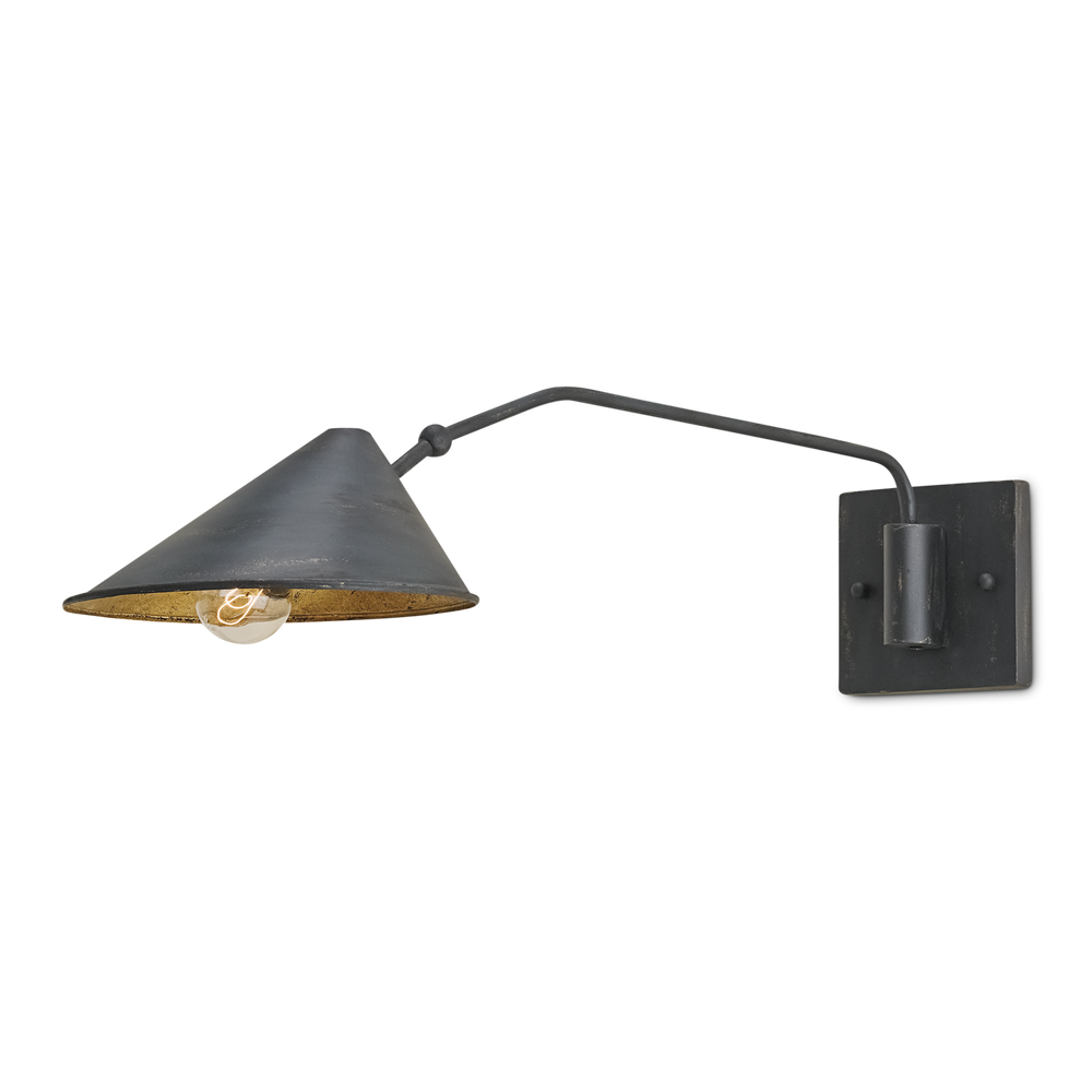 Serpa Black Single Swing-Arm Wall Sconce