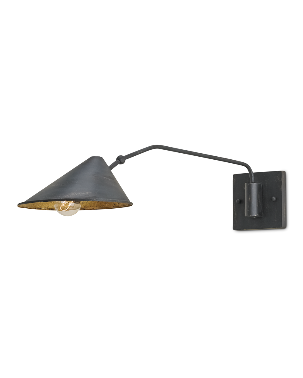 Serpa Black Single Swing-Arm Wall Sconce