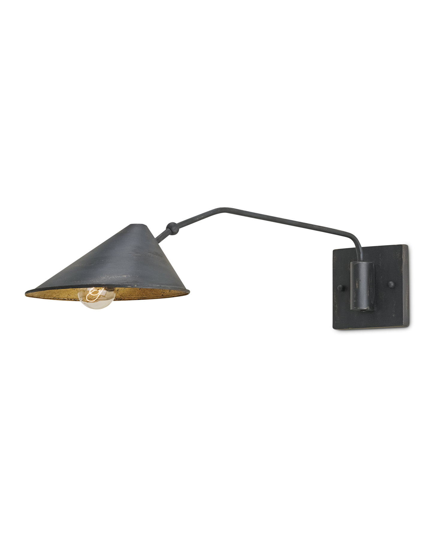 Serpa Black Single Swing-Arm Wall Sconce