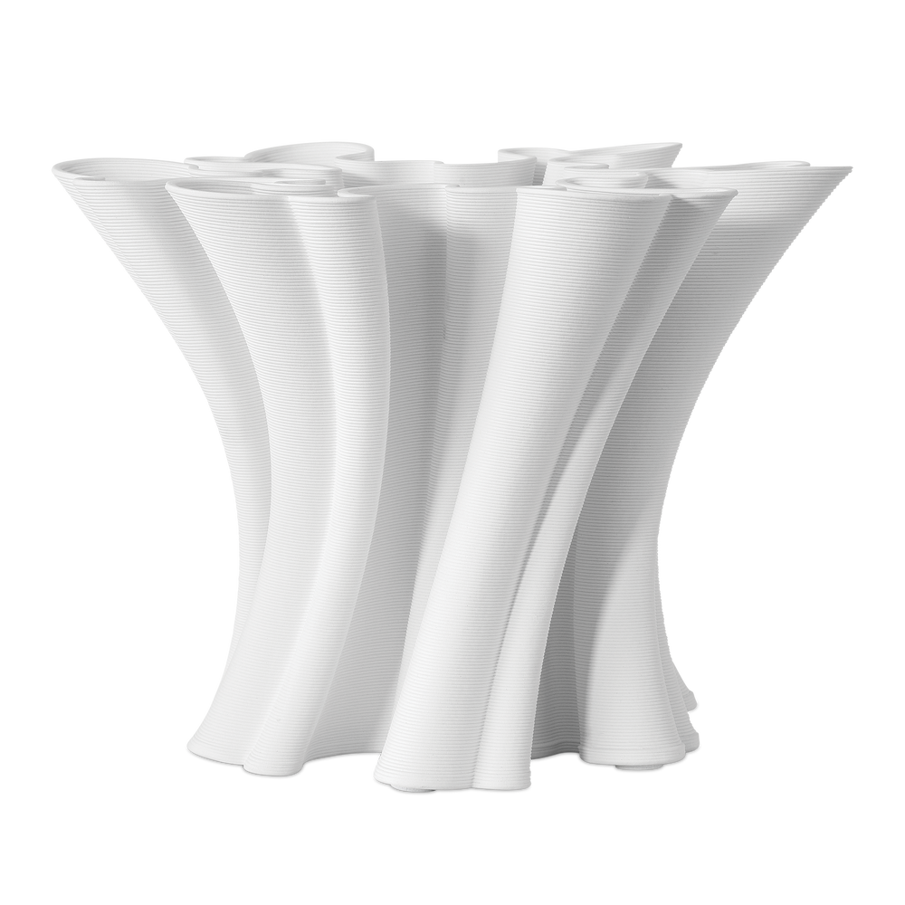 
                      
                        Godet Twist White Vase.
                      
                    