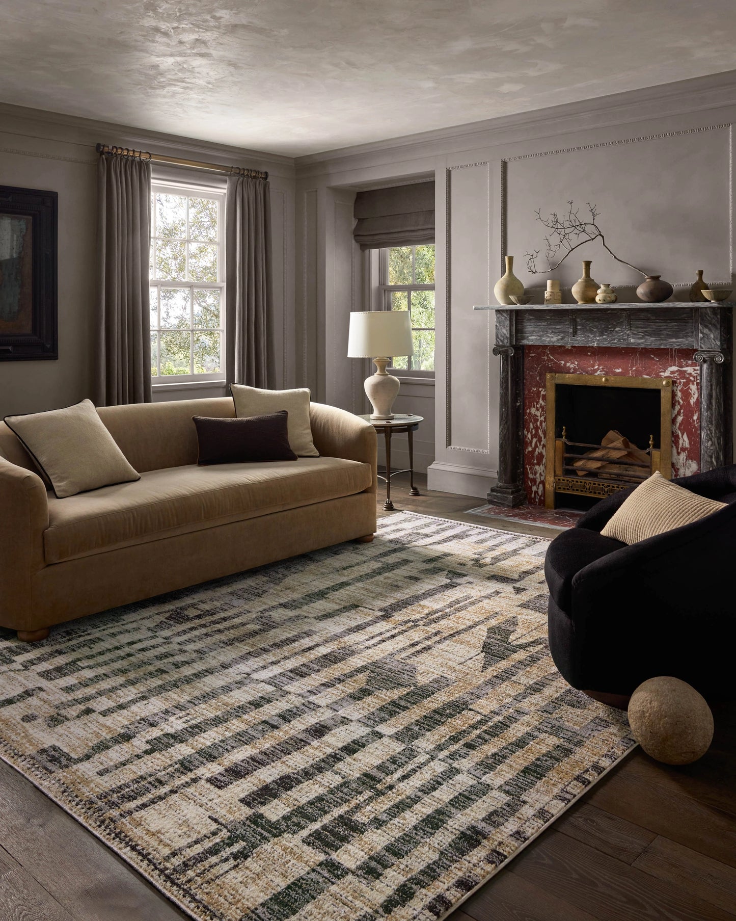 Jeremiah Brent x Loloi Bleecker Beige / Stone 9'-2" x 13' Area Rug