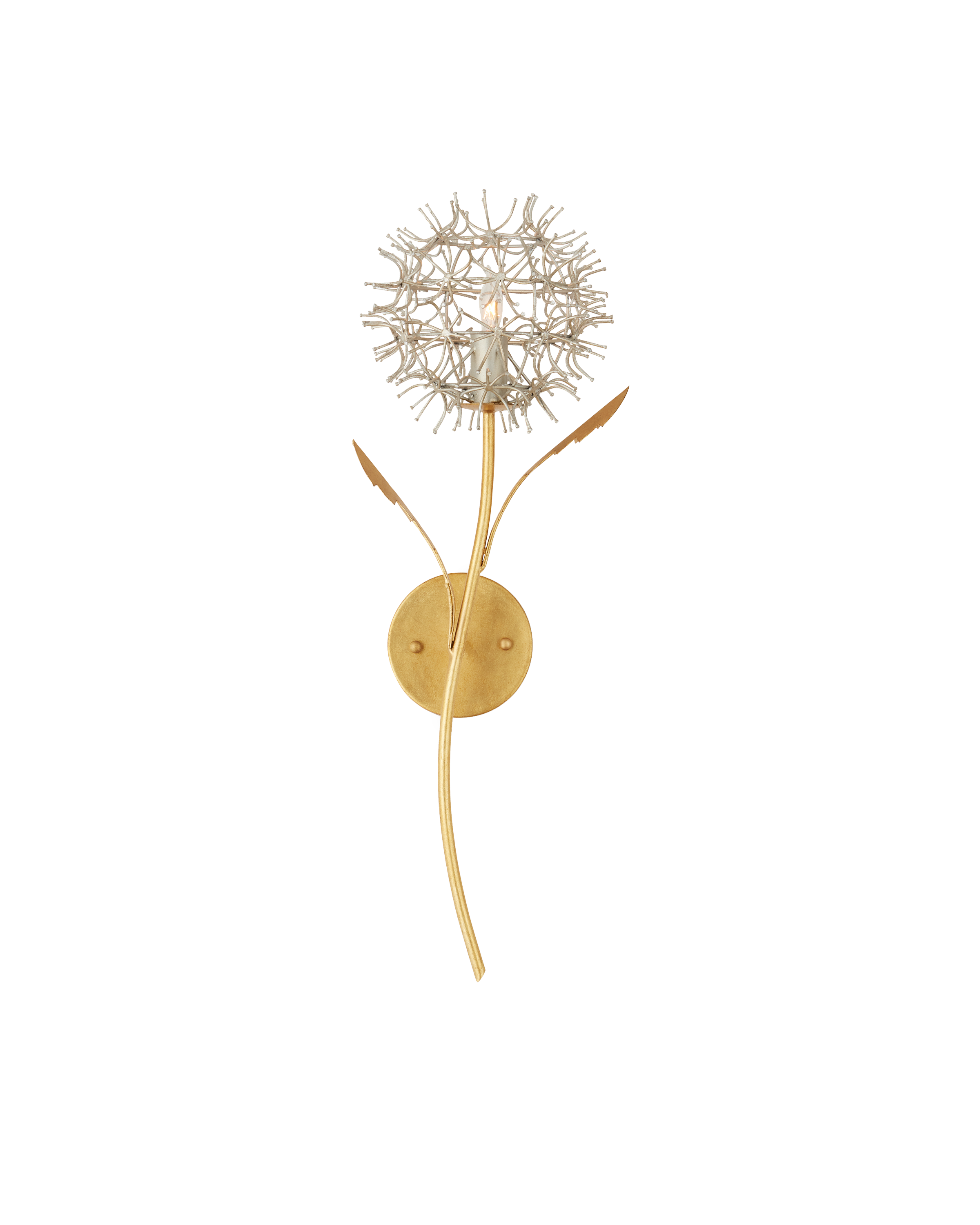 Dandelion Silver & Gold Wall Sconce - Thumbnail 2