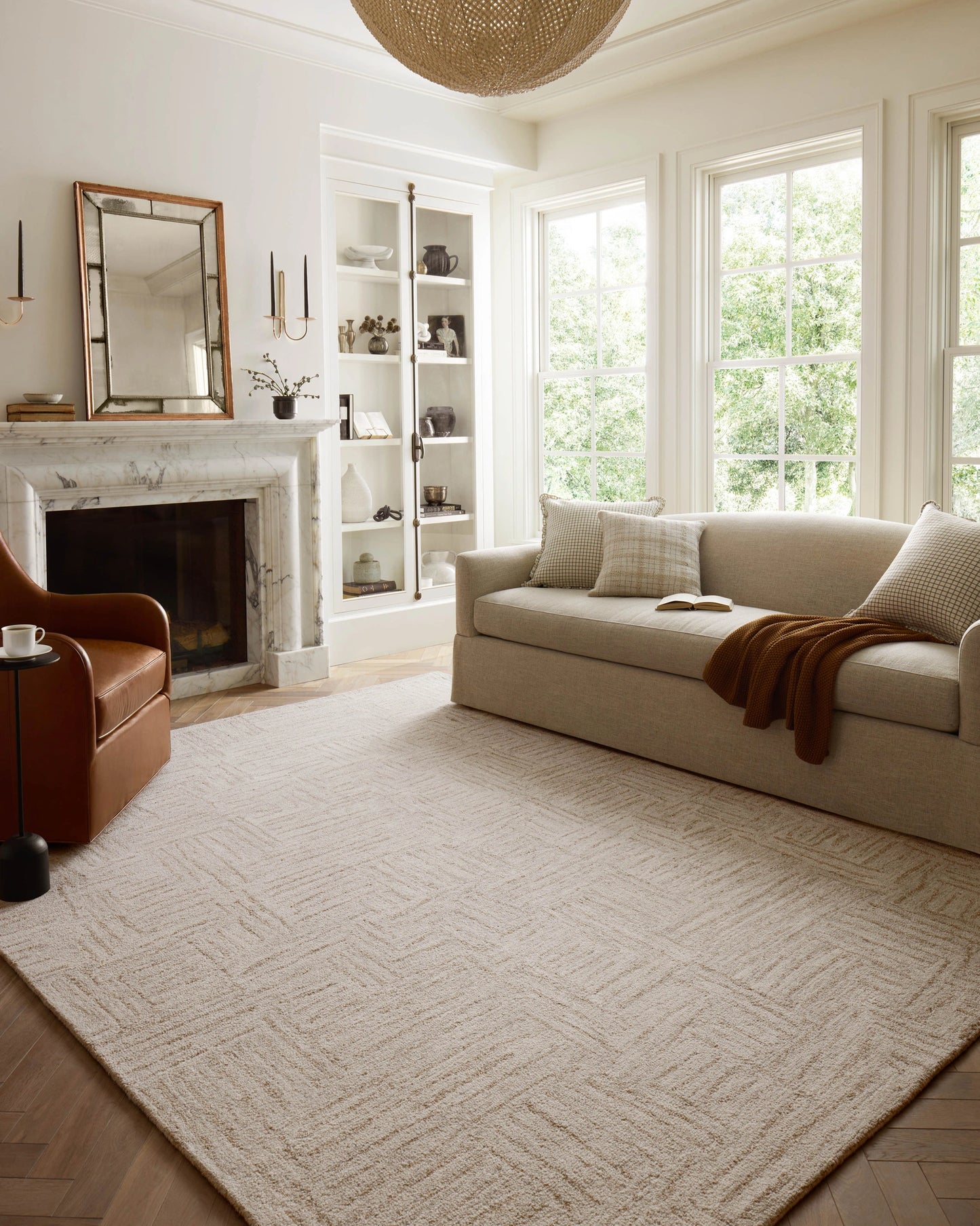 Chris Loves Julia x Loloi Polly Smoke / Sand 2'-6" x 9'-9" Runner Rug