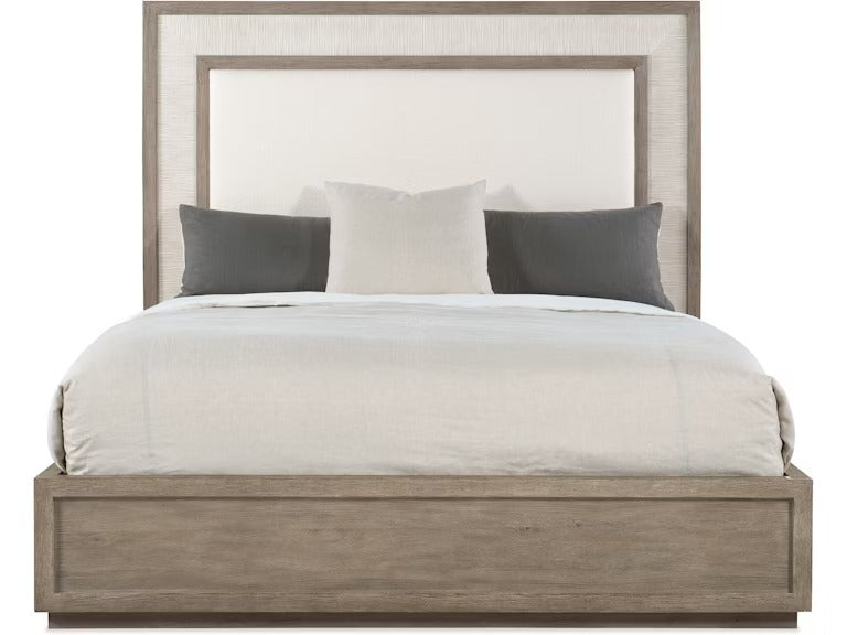 
                      
                        Serenity Rookery King Upholstered Panel Bed.
                      
                    