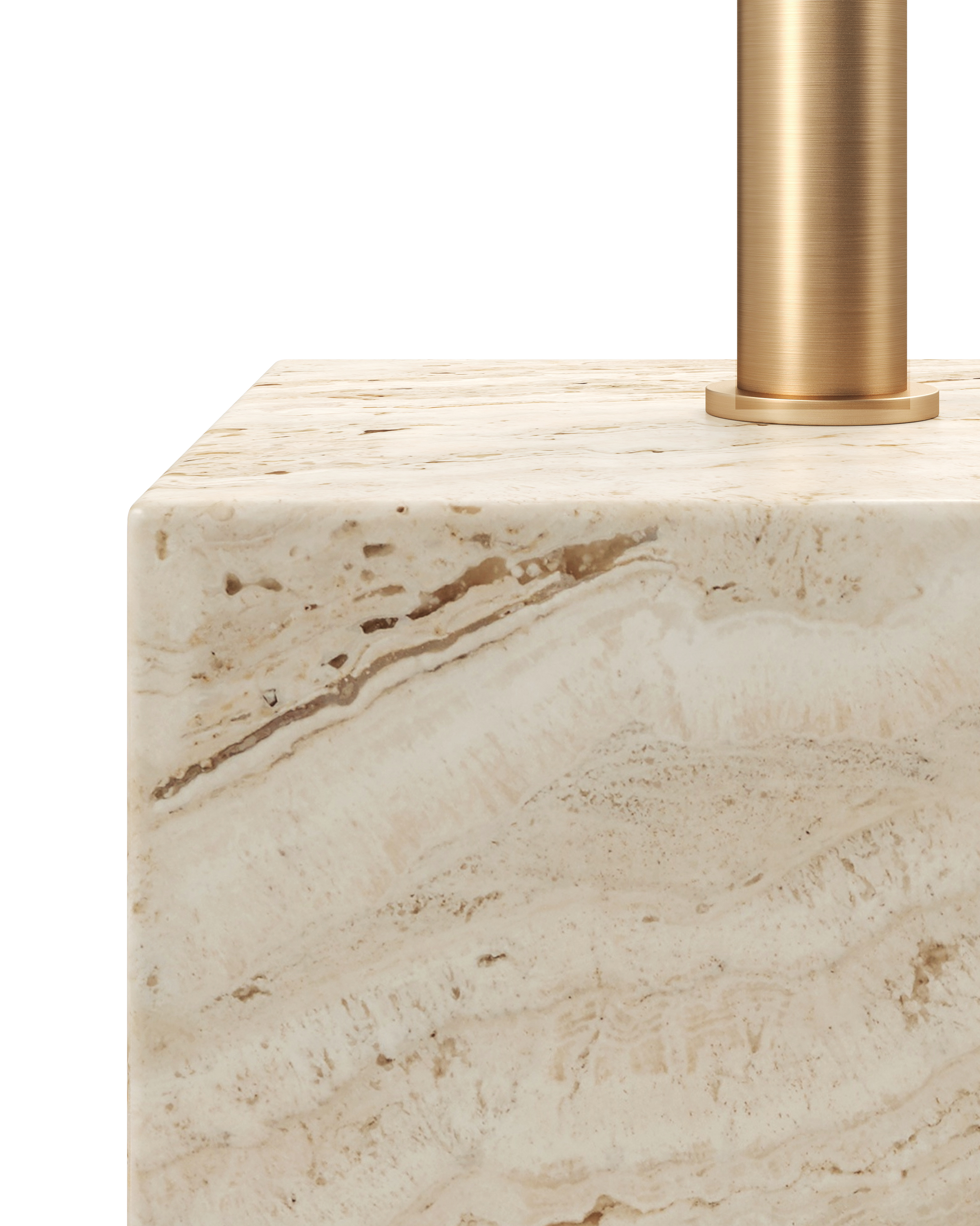 Prado Travertine Drinks Table - Thumbnail 3