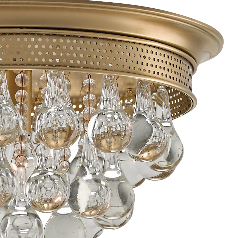 Worthing Brass Flush Mount