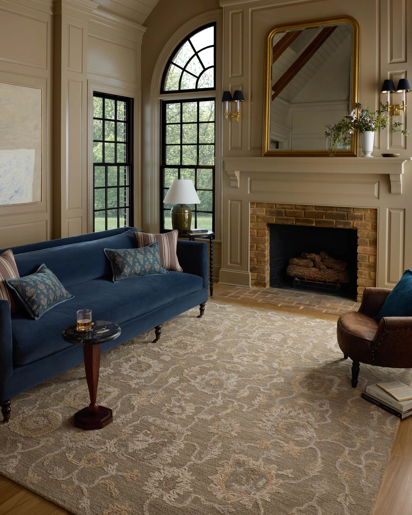 Chris Loves Julia x Loloi Dorothea Oak / Natural 18" x 18" Sample Rug