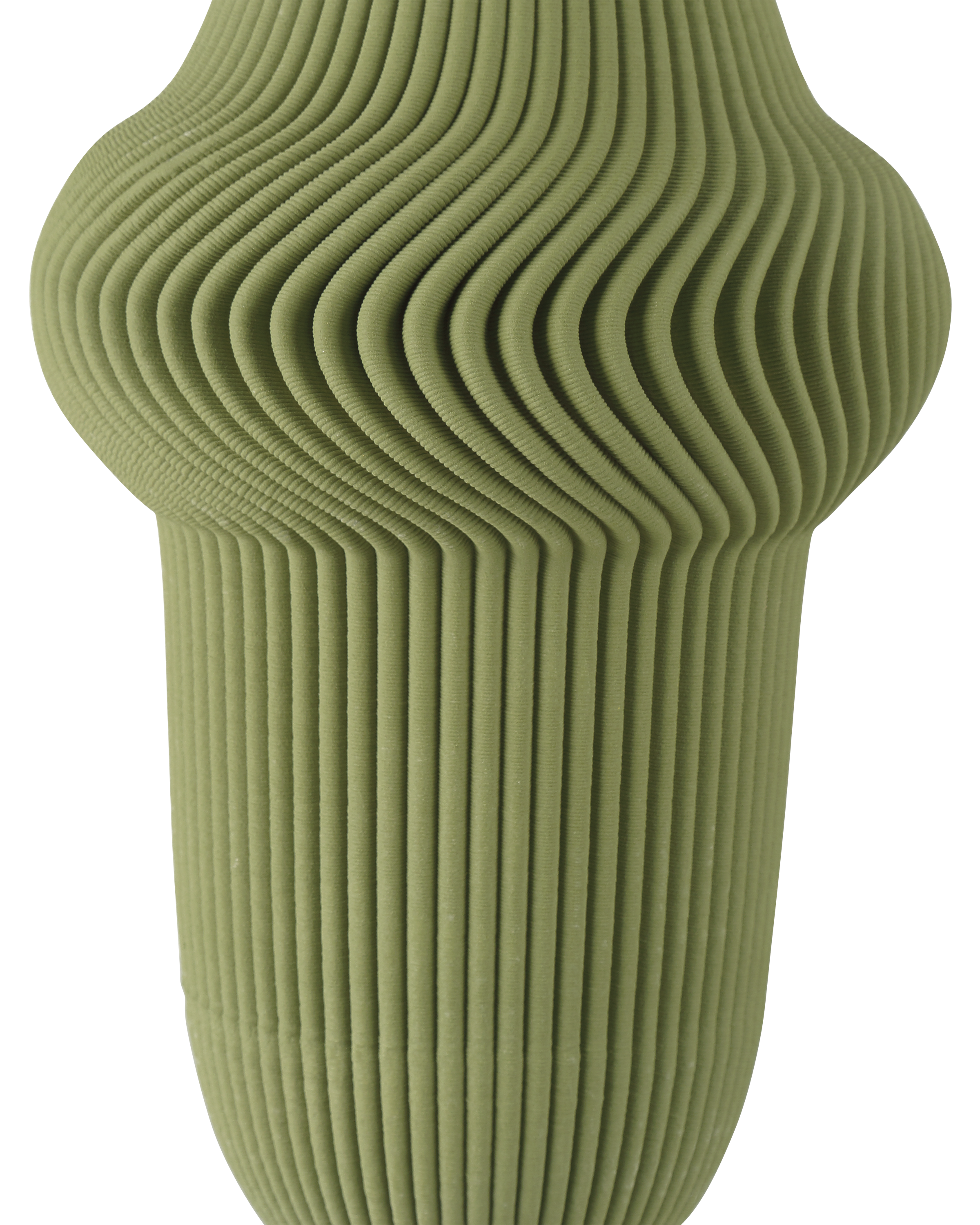 Green Plisse Medium Vase