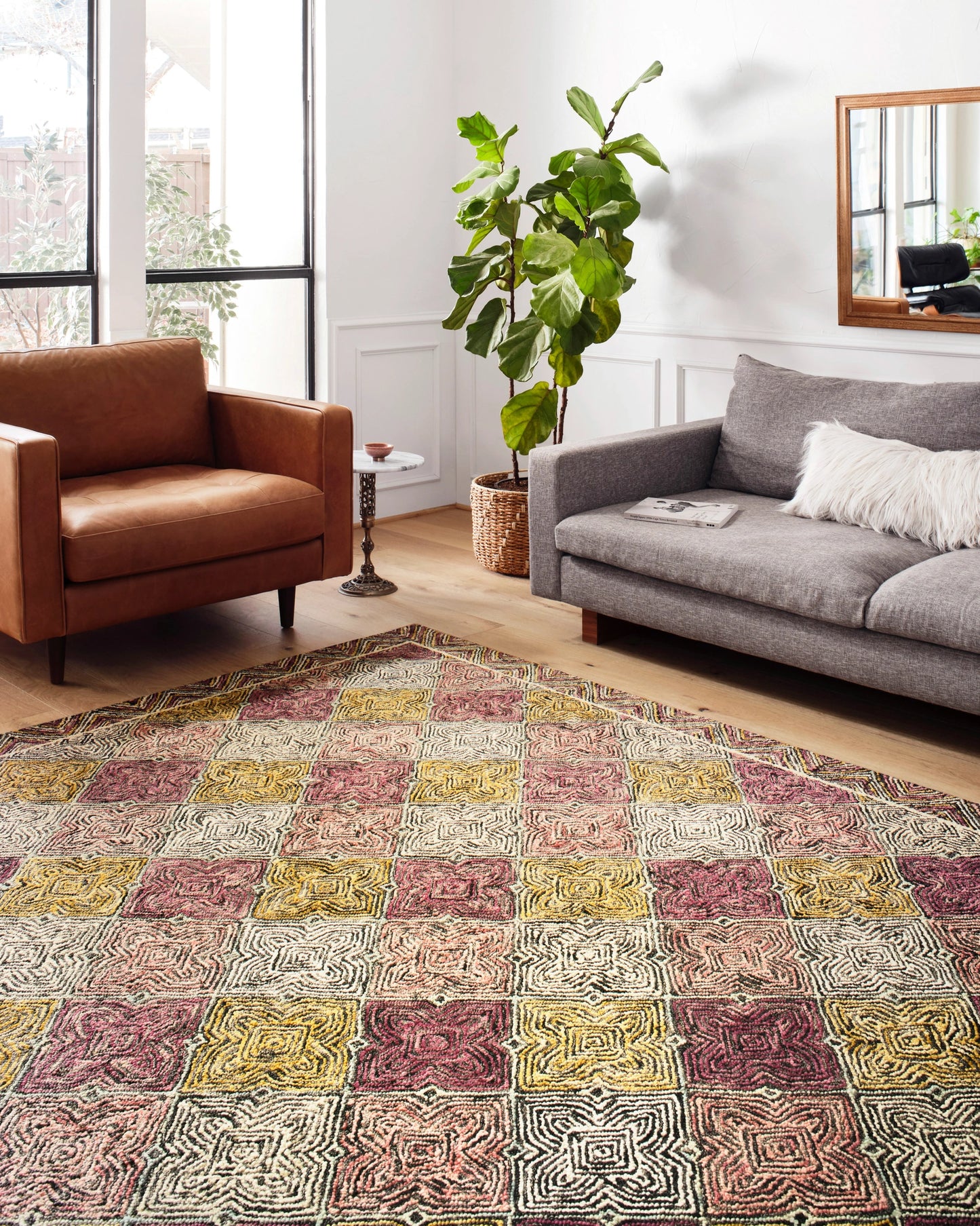 Loloi Spectrum Charcoal / Multi 3'-0" x 3'-0" Round Accent Rug