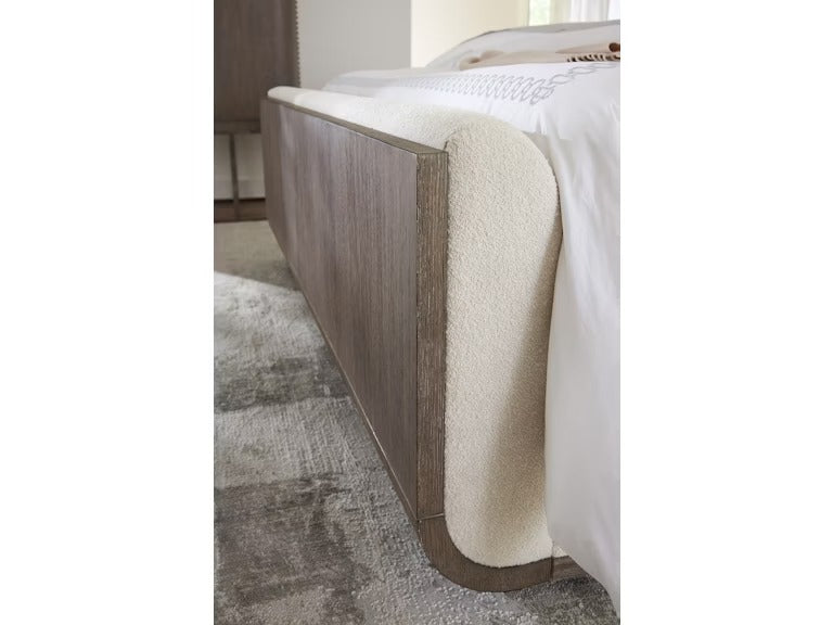
                      
                        Modern Mood King Upholstered Panel Bed - Mink Finish.
                      
                    