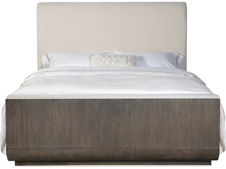 Modern Mood King Upholstered Panel Bed - Mink Finish.