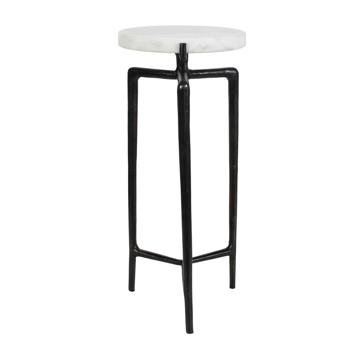 Tobias White Marble Slab Drink Table