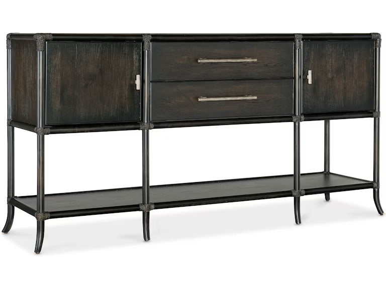 Retreat Pole Rattan Sideboard - Black Sand