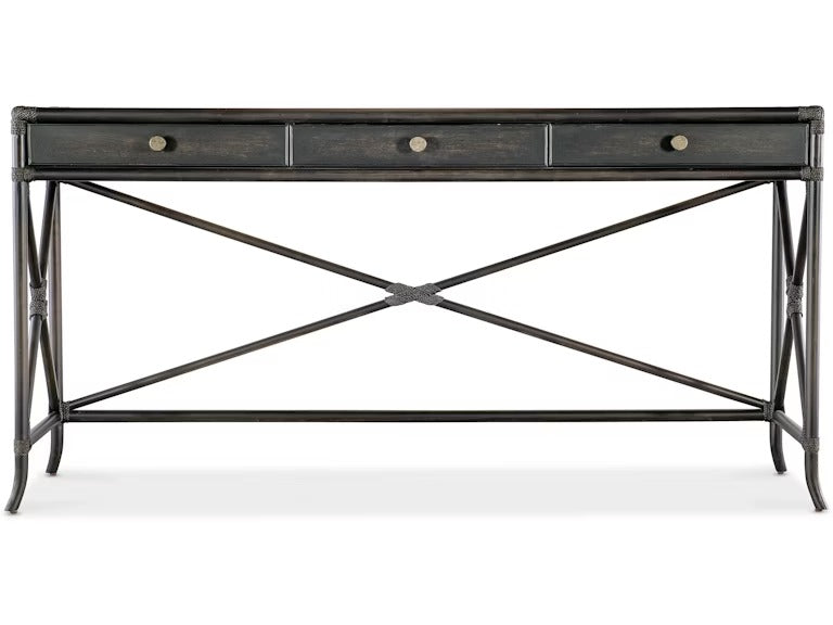 Retreat Pole Rattan Console - Black Sand