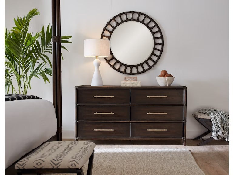 
                      
                        Retreat Pole Rattan Dresser - Black Sand.
                      
                    