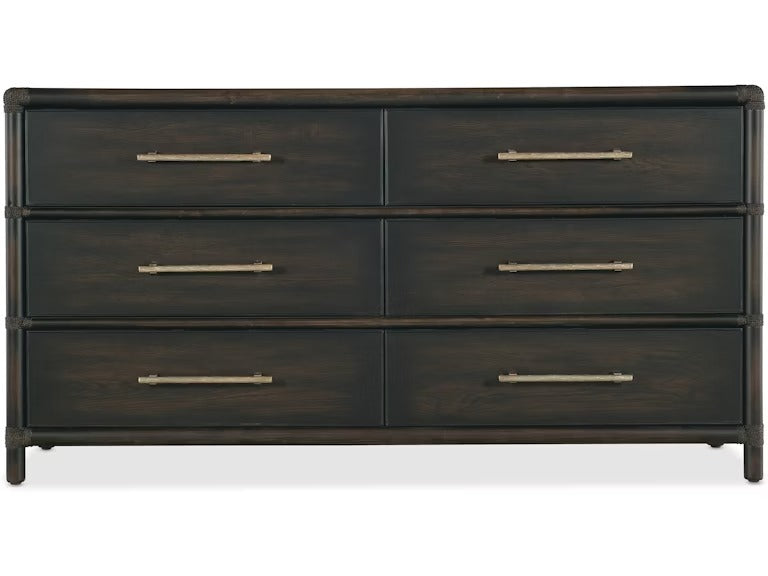 Retreat Pole Rattan Dresser - Black Sand.