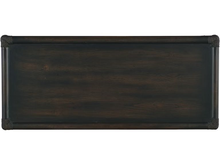 
                      
                        Retreat Pole Rattan Five-Drawer Chest - Black Sand.
                      
                    