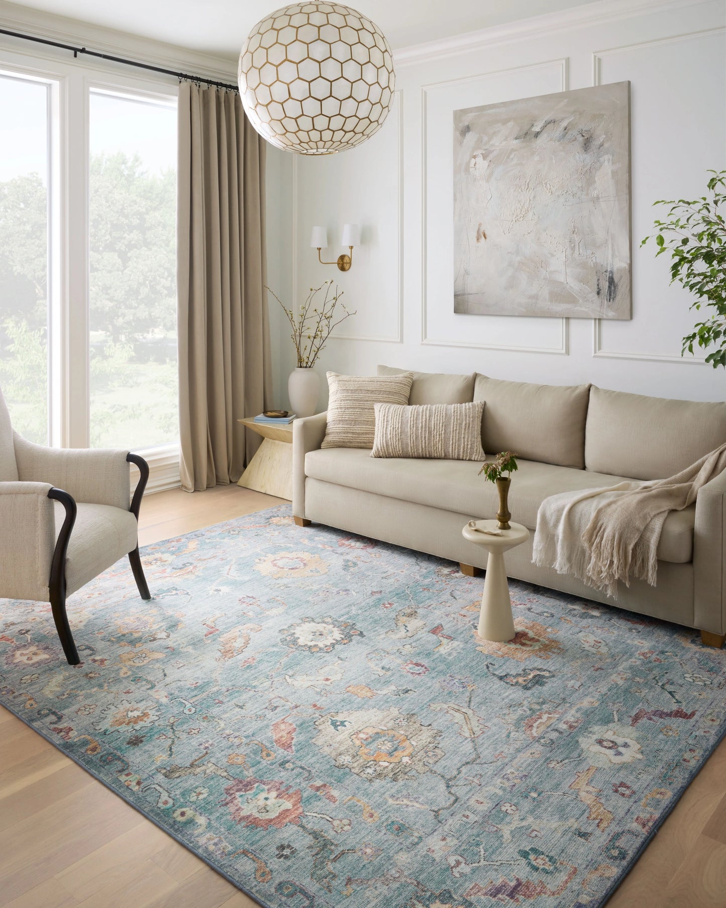 Loloi Margot Denim / Multi 2'-6" x 7'-6" Runner Rug