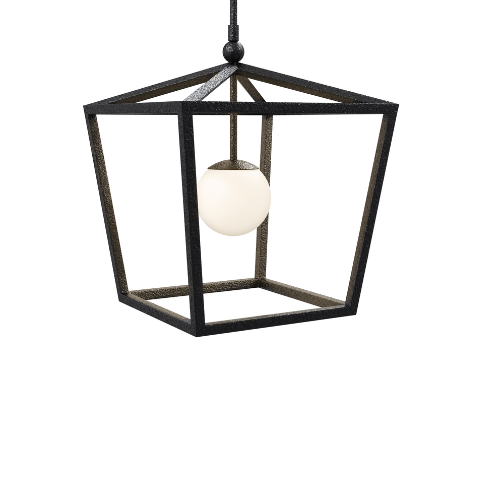 Denison Medium Black Outdoor Lantern.