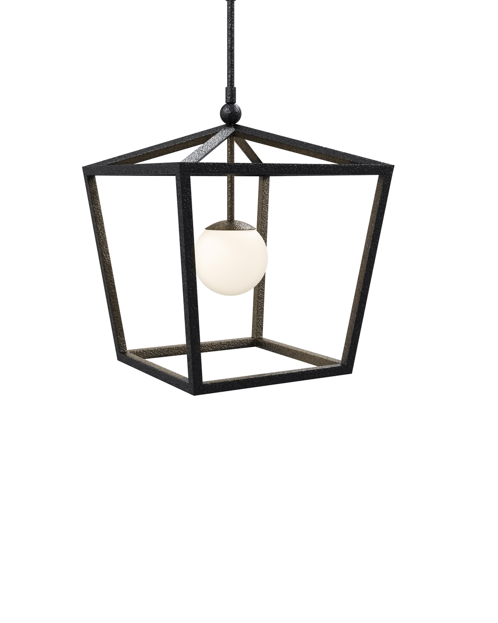 Denison Medium Black Outdoor Lantern.
