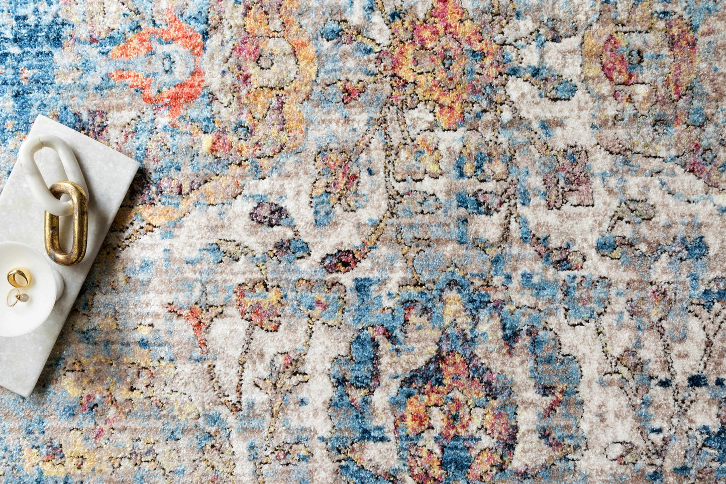Loloi Medusa Blue / Multi 18" x 18" Sample Rug