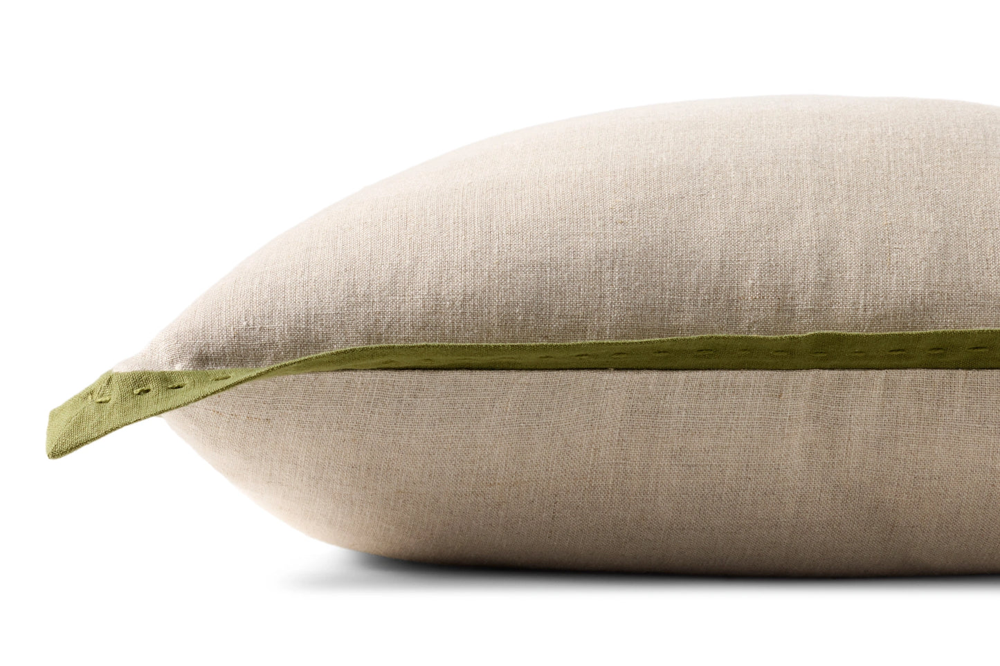 Loloi PLL0197 Natural / Green 18'' x 18'' Cover Only