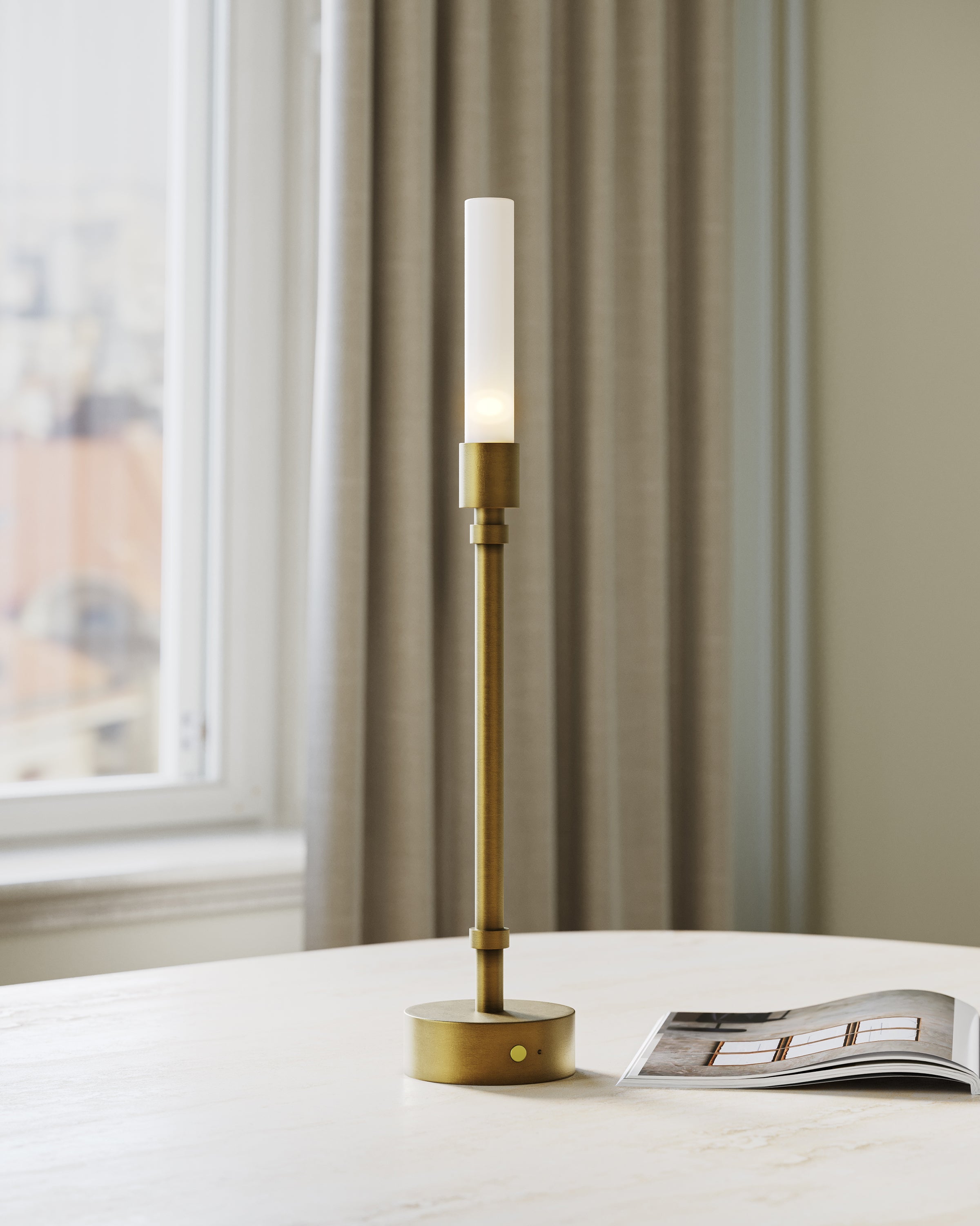 Paseo Brass Cordless Table Lamp - Thumbnail 5