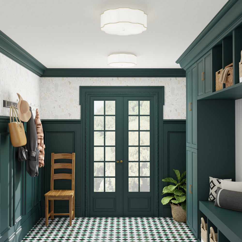 
                      
                        Wexford White Flush Mount
                      
                    