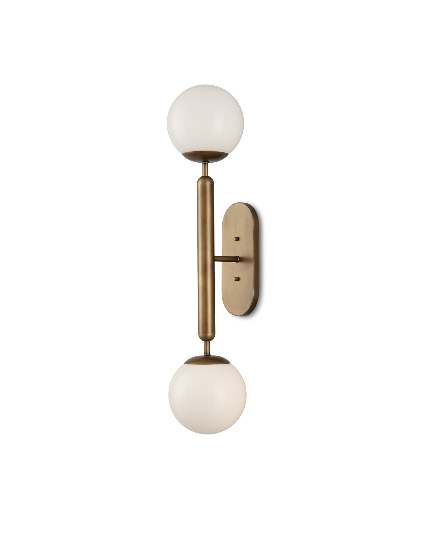 Barbican Double-Light Brass Wall Sconce.