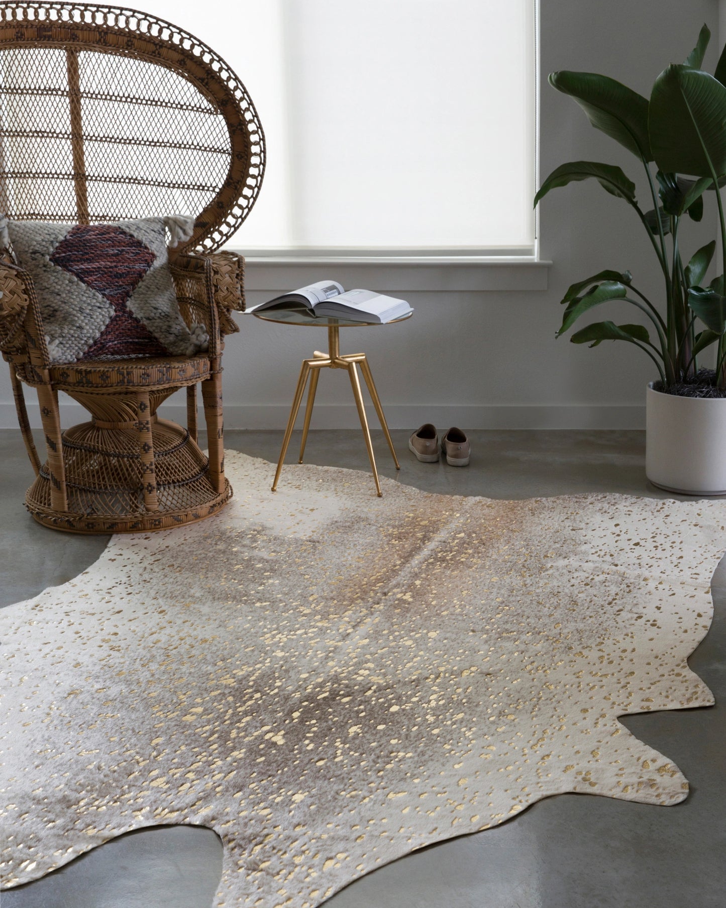 Loloi Bryce Pewter / Gold 3'-10" x 5' Accent Rug