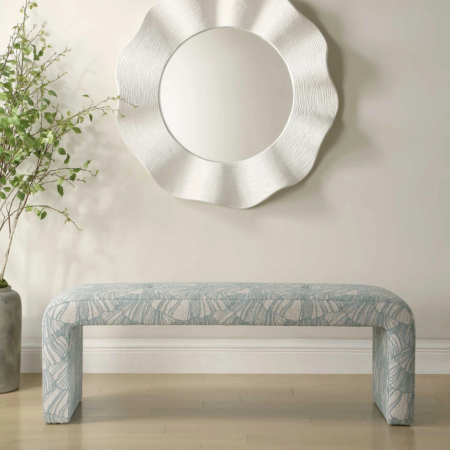 Uttermost Amie Spa Blue Bench