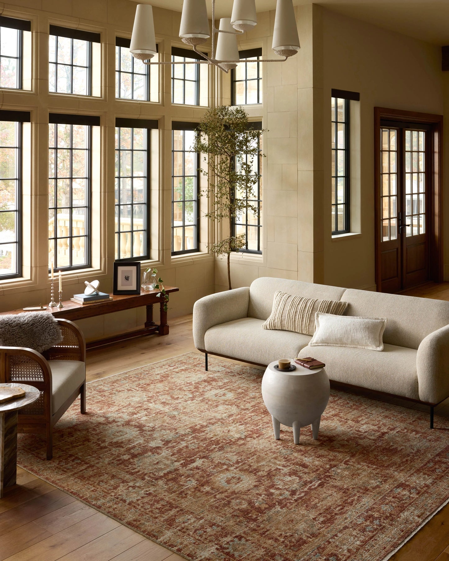 Loloi Heritage Brick / Multi 4'-0" x 6'-0" Accent Rug