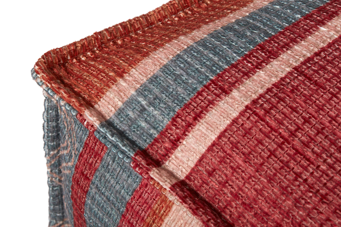 Loloi PF0014 Red / Pink 24"W x 24"D x 7"H Pouf