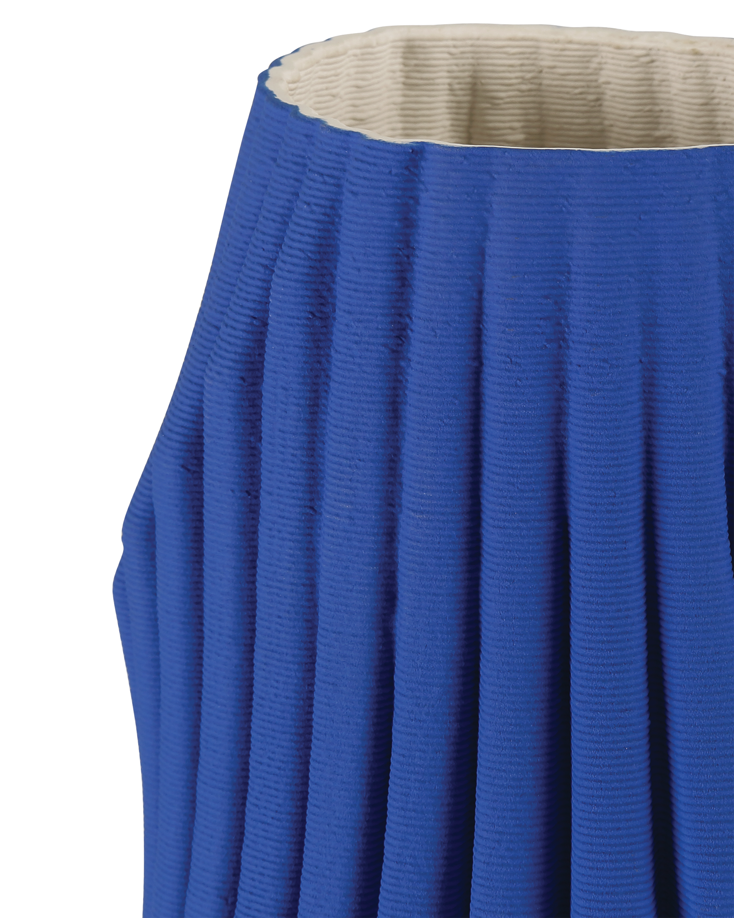 Blue Pleat Medium Vase - Thumbnail 2