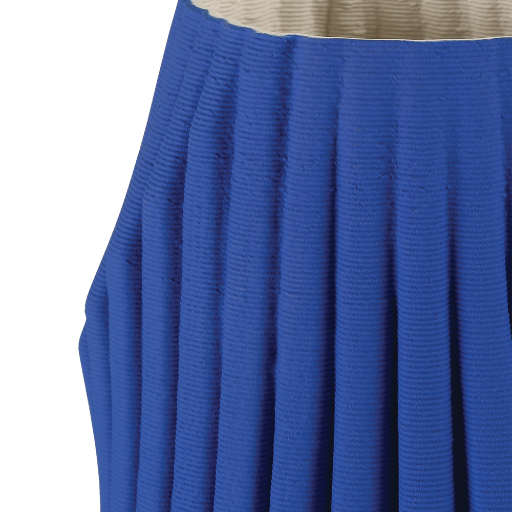 Blue Pleat Medium Vase.