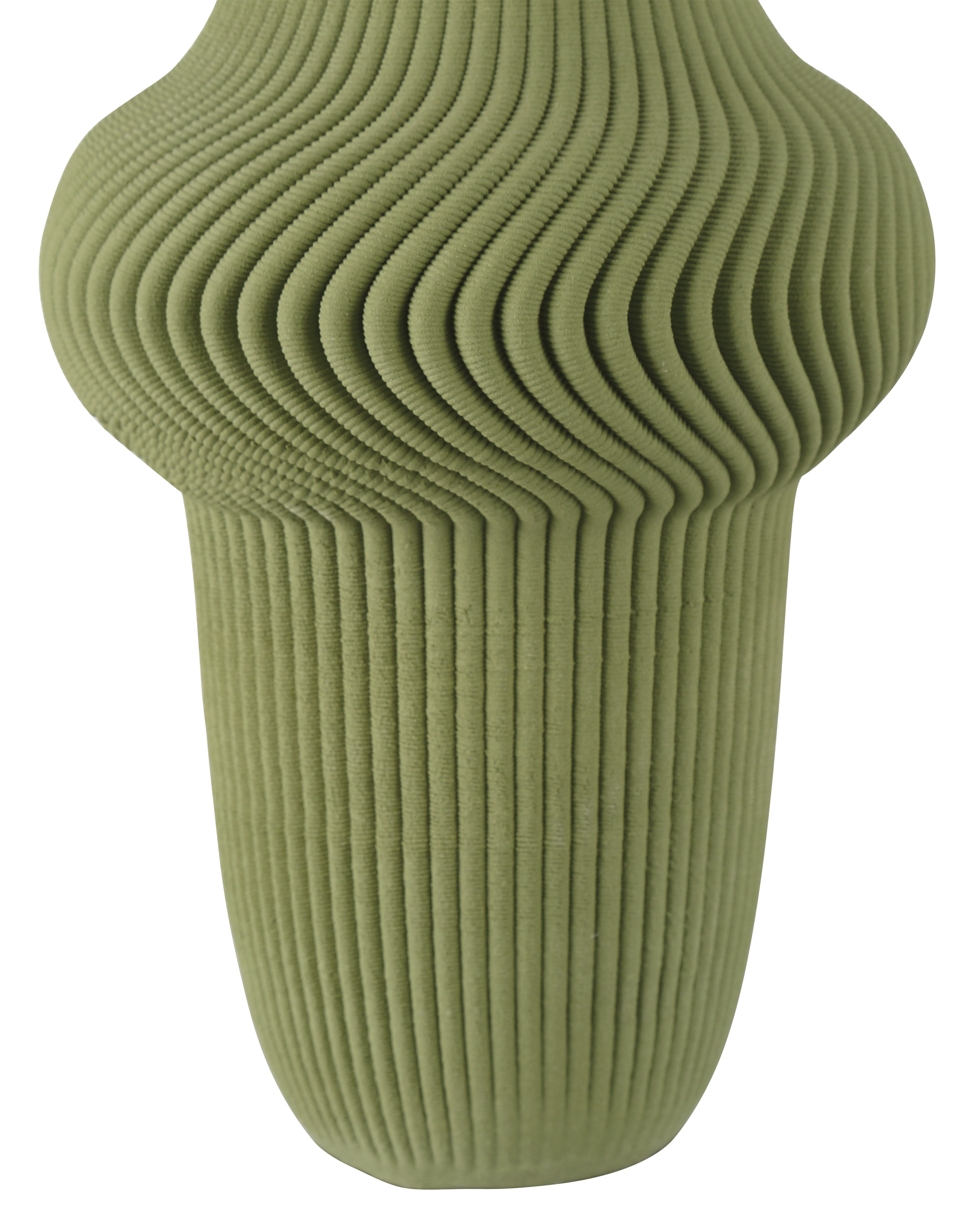 Green Plisse Large Vase - Thumbnail 2