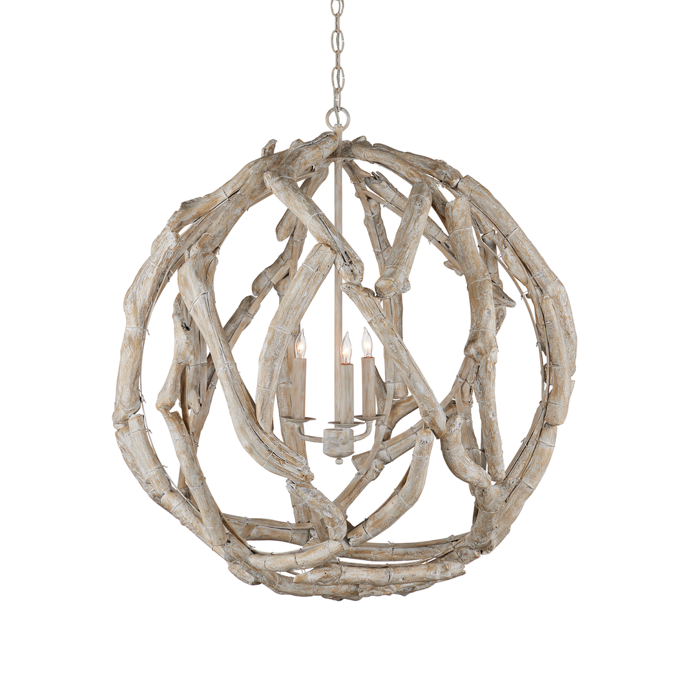 
                      
                        Driftwood Whitewash Orb Chandelier
                      
                    