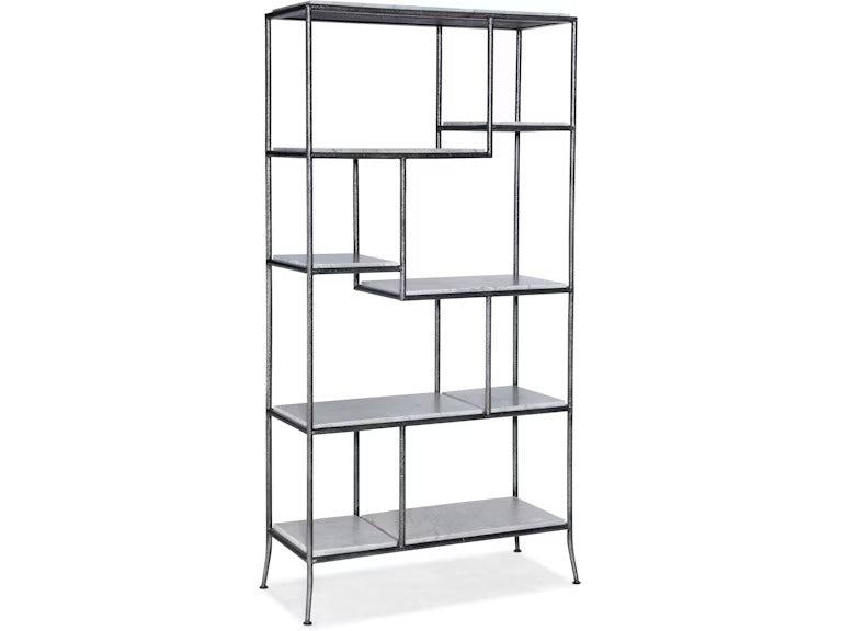 Commerce & Market Bookcase - Dark Gray Metal Frame