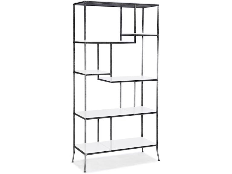 Commerce & Market Bookcase - Dark Gray Metal Frame