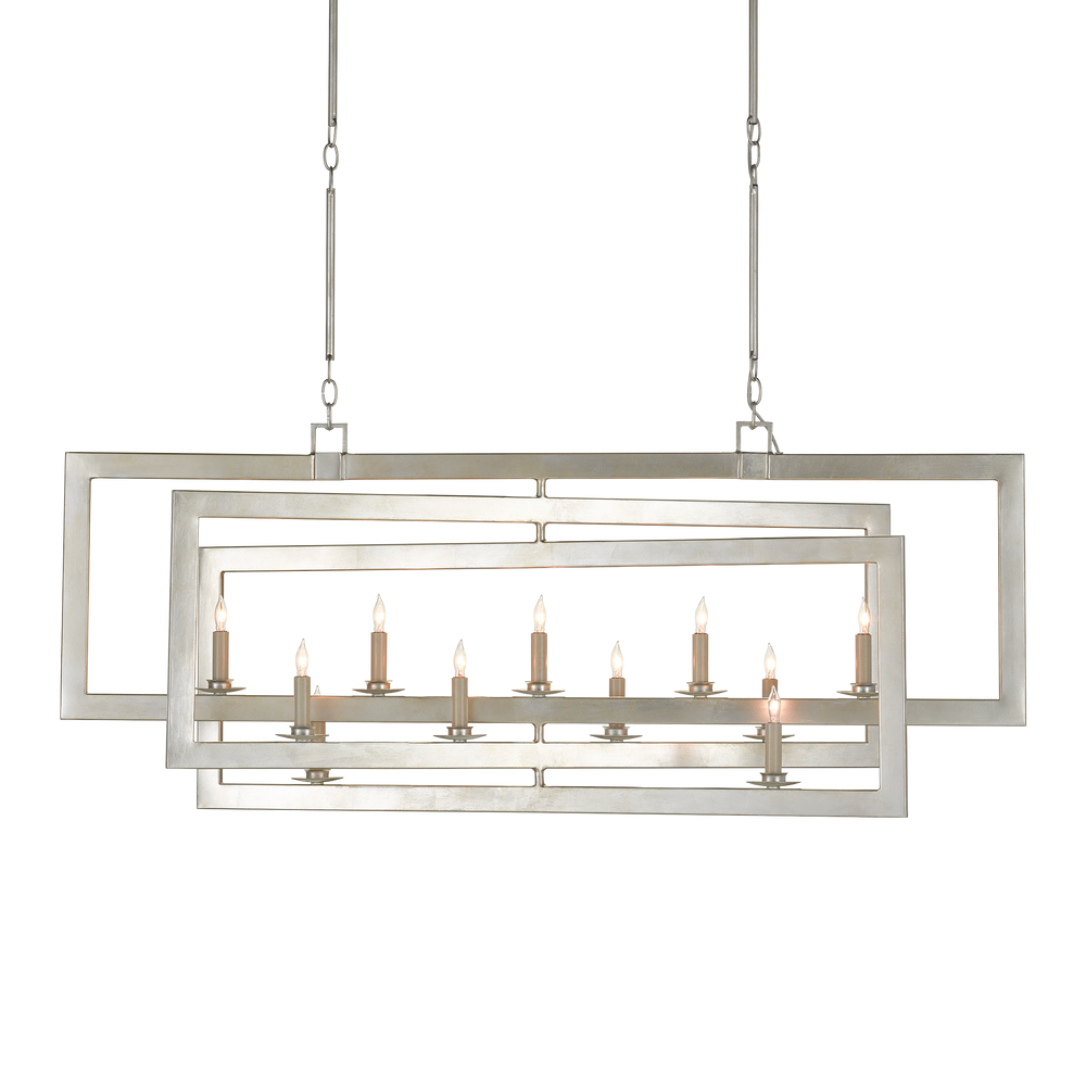 Middleton Rectangular Silver Chandelier