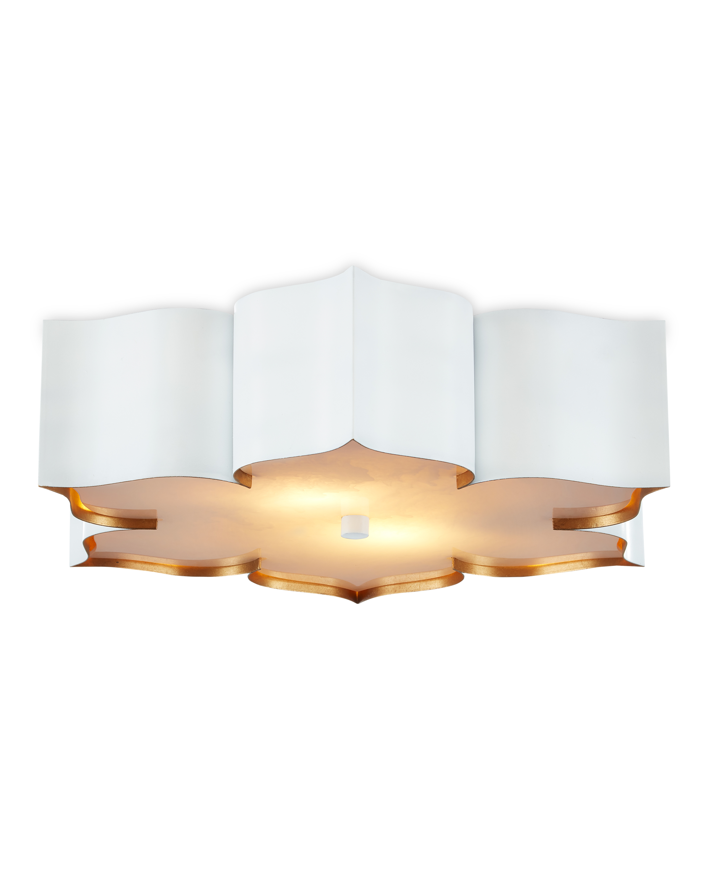 Grand Lotus White Flush Mount - Thumbnail 4