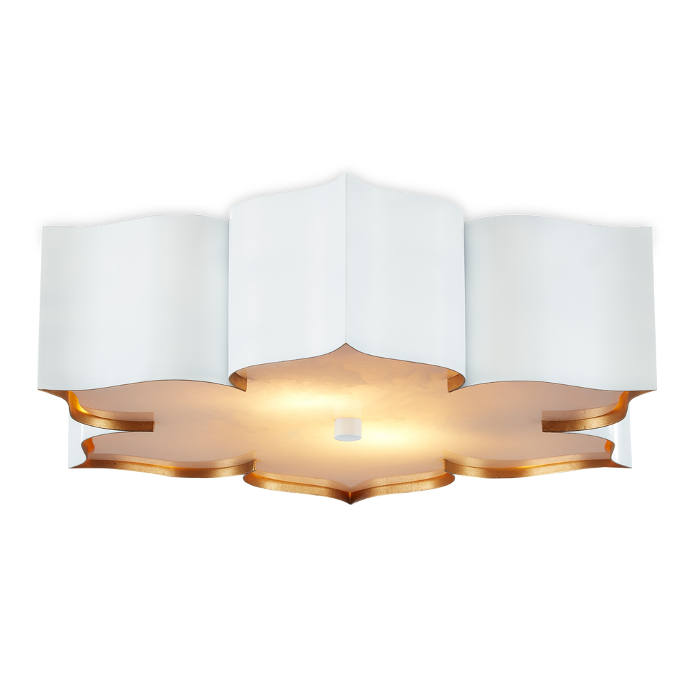 
                      
                        Grand Lotus White Flush Mount
                      
                    