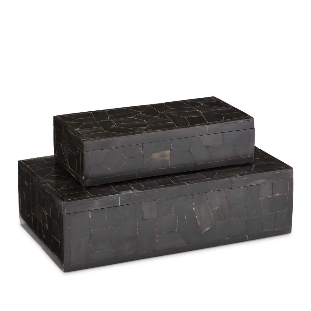 Black Bone Mosaic Box Set of 2.